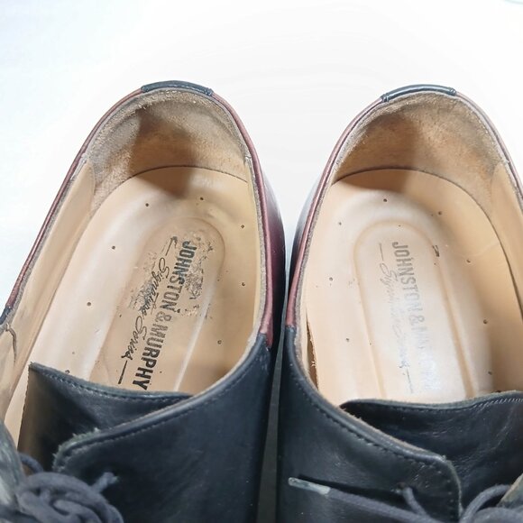 Johnston & Murphy Signature Series Two-Tone Saddle Oxfords 12 Goodyear Neolite - Picture 9 of 14